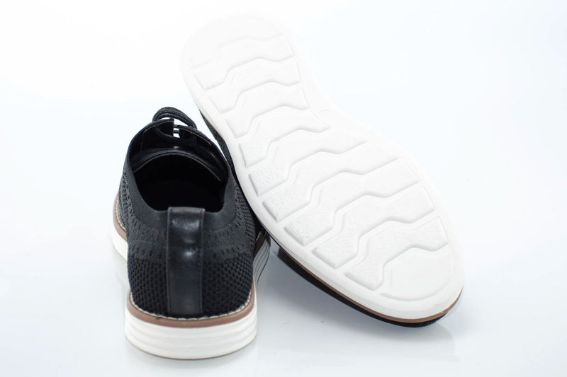 Black Wingtip Lace-Ups