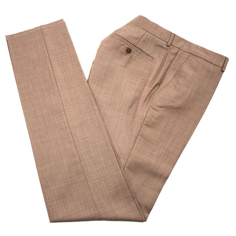 Brown 3-Piece Tailored-Fit Twill Suit