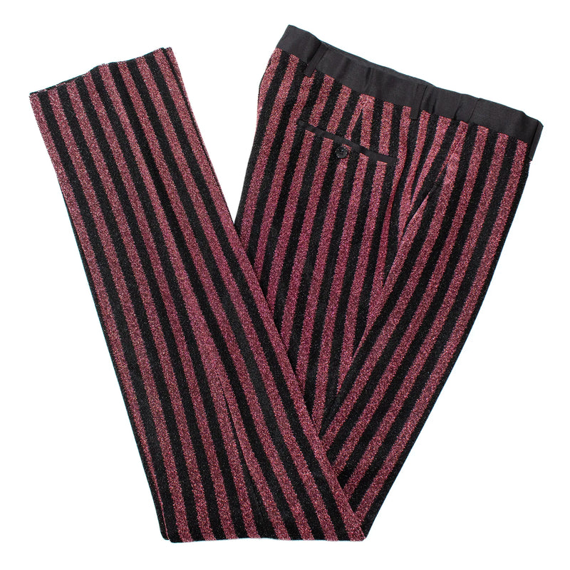 Men's Black And Rose Gold Pinstripe Tuxedo