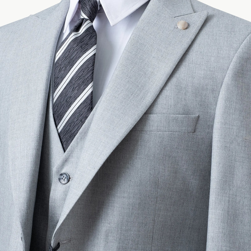 Hugo | Ash Gray 3-Piece Tailored-Fit Suit