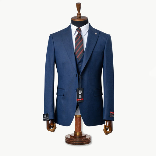 Hugo | Navy Blue 3-Piece Tailored-Fit Suit