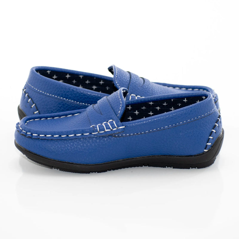 Kids' Blue Penny Loafer Dress Shoe