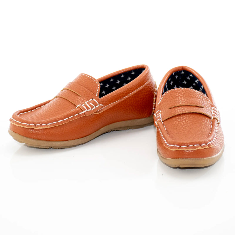 Kids' Light Brown Penny Loafer Dress Shoe