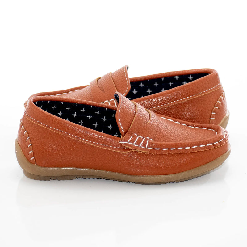 Kids' Light Brown Penny Loafer Dress Shoe