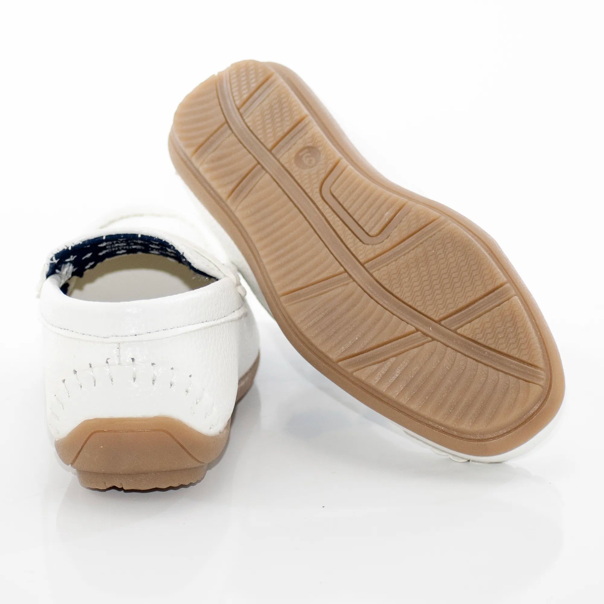 Kids' White Penny Loafer Dress Shoe