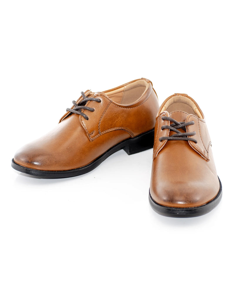 Kids Plain Toe Derby Dress Shoe