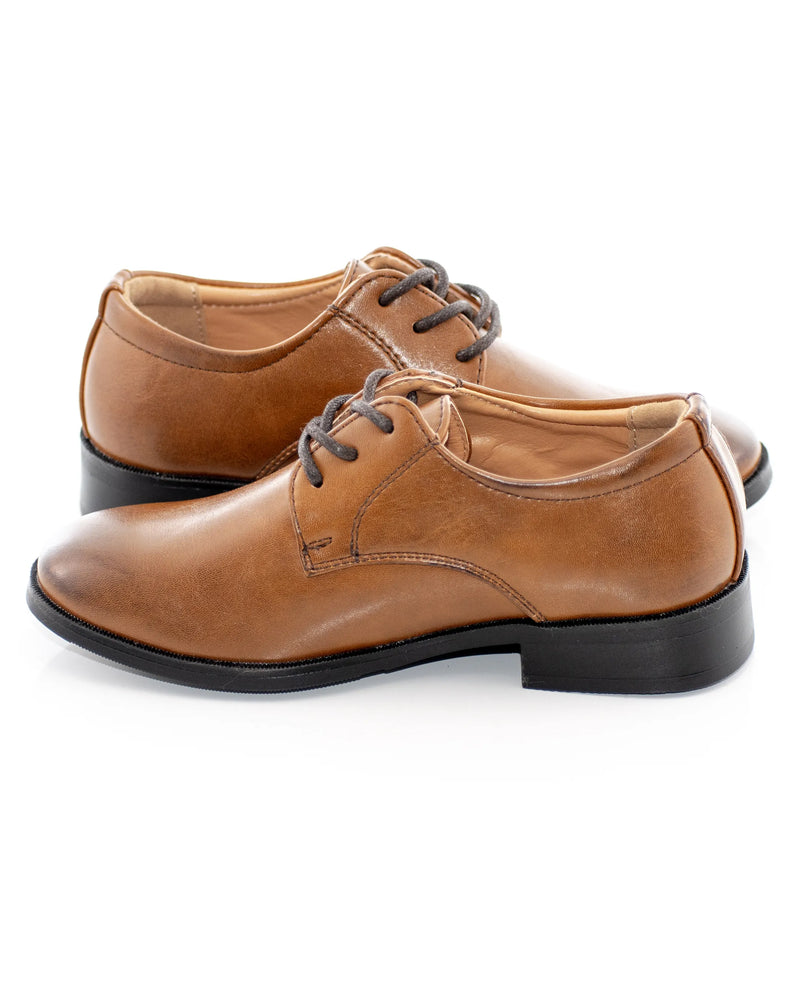 Kids Plain Toe Derby Dress Shoe