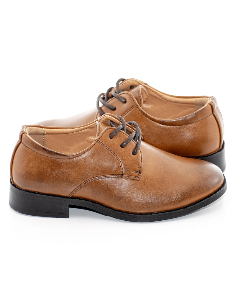 Kids Plain Toe Derby Dress Shoe