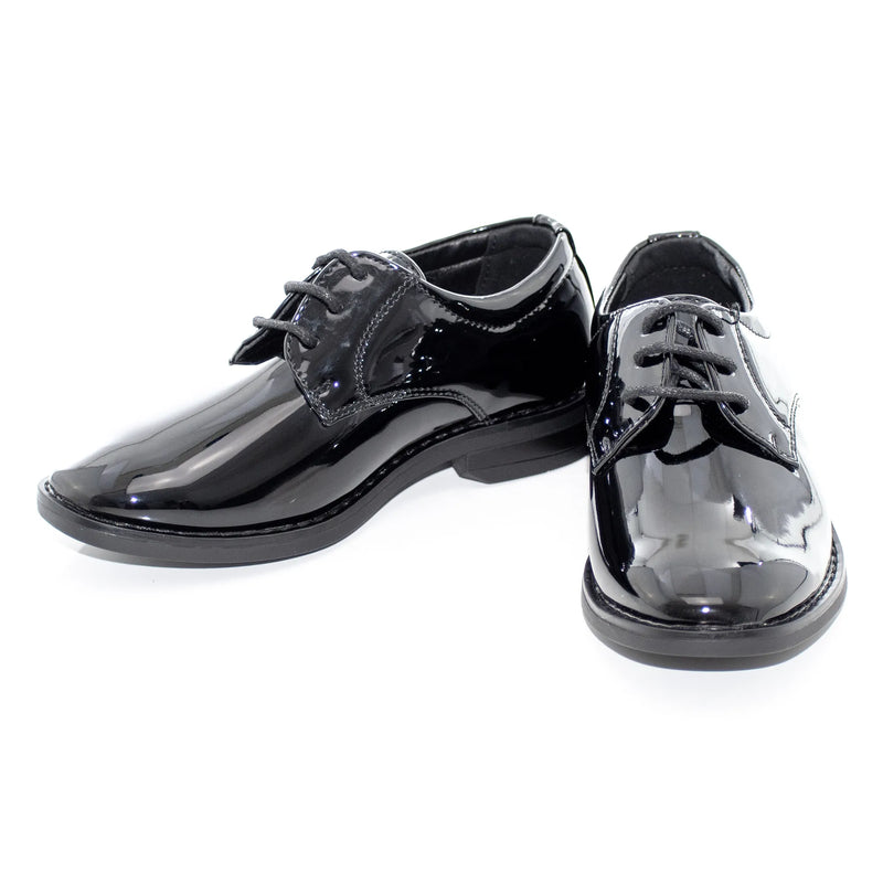 Black Patent Minimalist Kids Derby