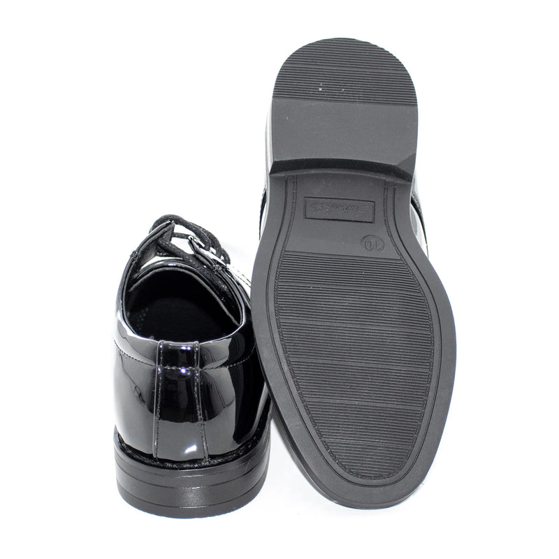 Black Patent Minimalist Kids Derby
