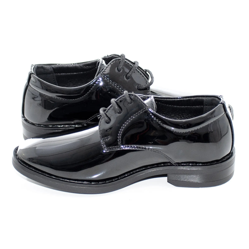 Black Patent Minimalist Kids Derby
