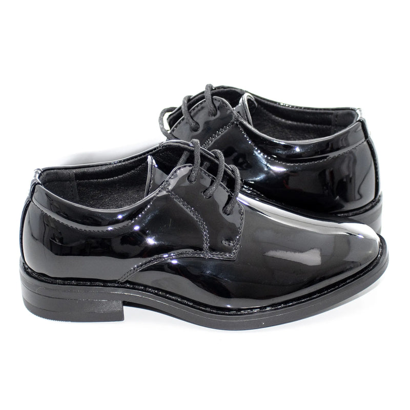 Black Patent Minimalist Kids Derby
