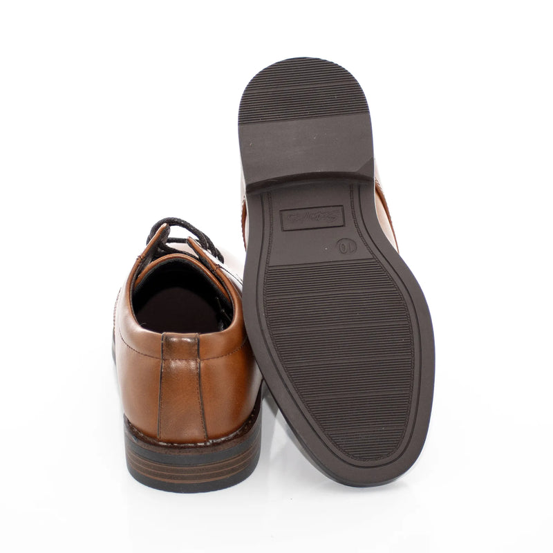 Cognac Leather Kids Derby