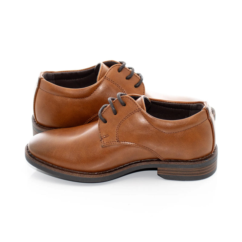 Cognac Leather Kids Derby