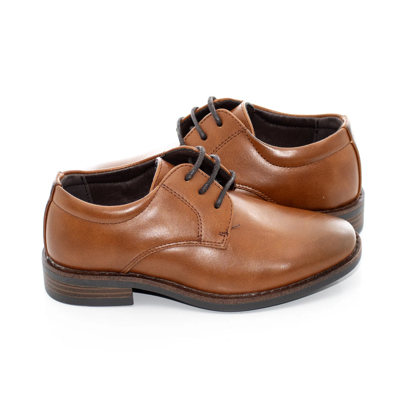 Cognac Leather Kids Derby