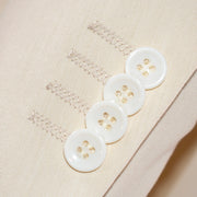 Cream 3-Piece Stretch Slim-Fit Suit