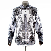 Charcoal Rhinestone Aphrodite Dress Shirt
