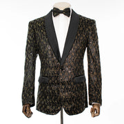 Gold Swirl Modern-Fit Tuxedo Jacket