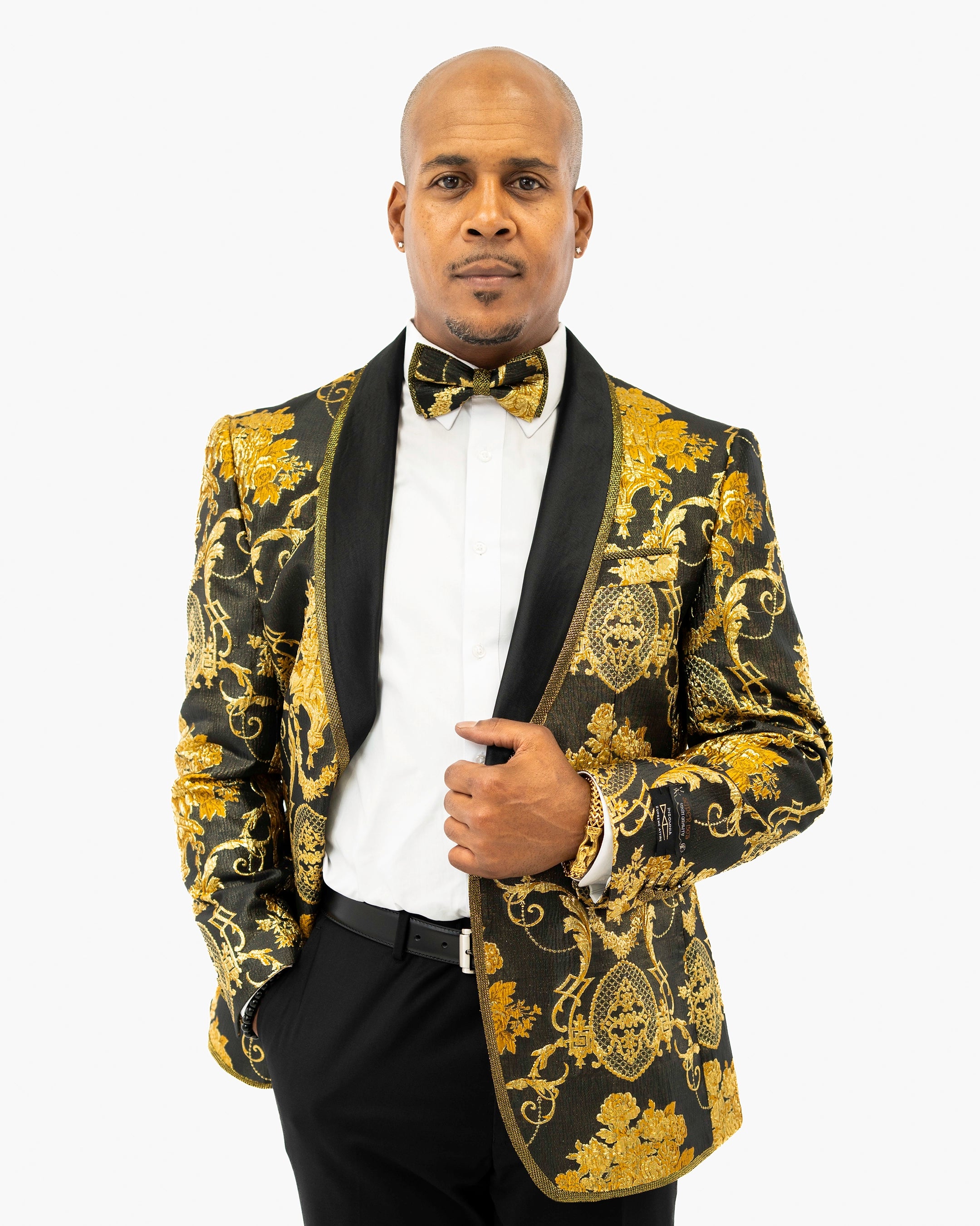 Gold Baroque Modern-Fit Jacket
