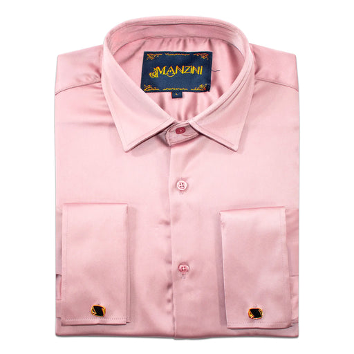 Men's Rose Gold Regular-Fit Dress Shirt And Cufflinks