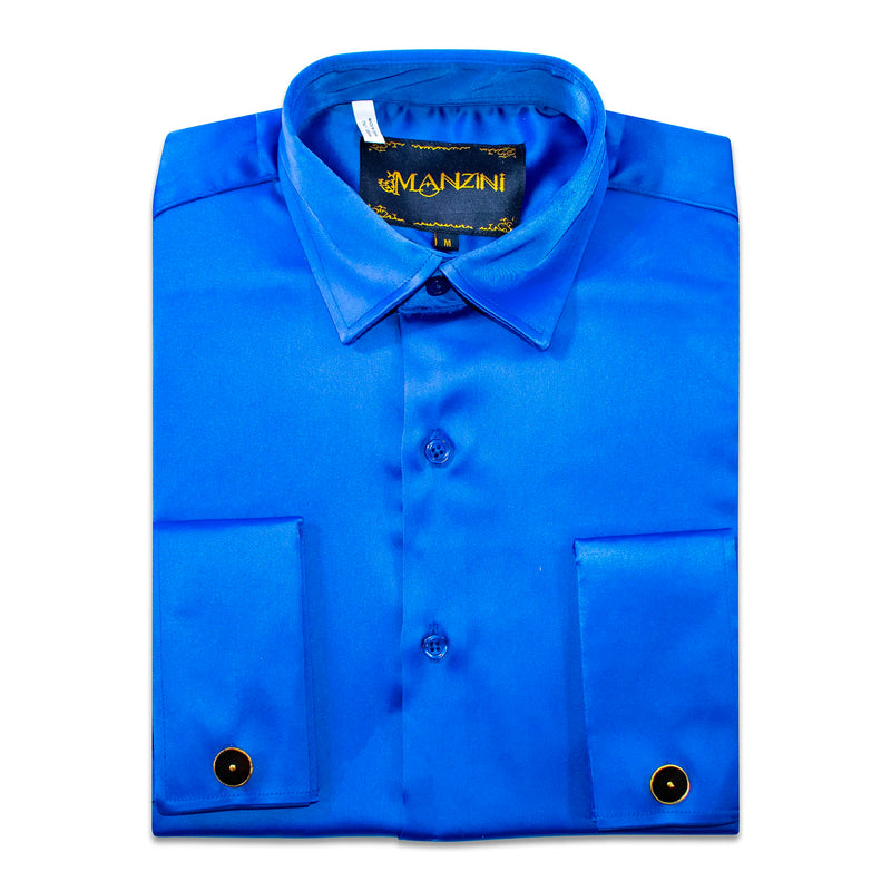Royal Blue Modern Regular-Fit Dress Shirt DOLCE VESTA Royal Blue Modern Regular-Fit Dress Shirt DOLCE VESTA