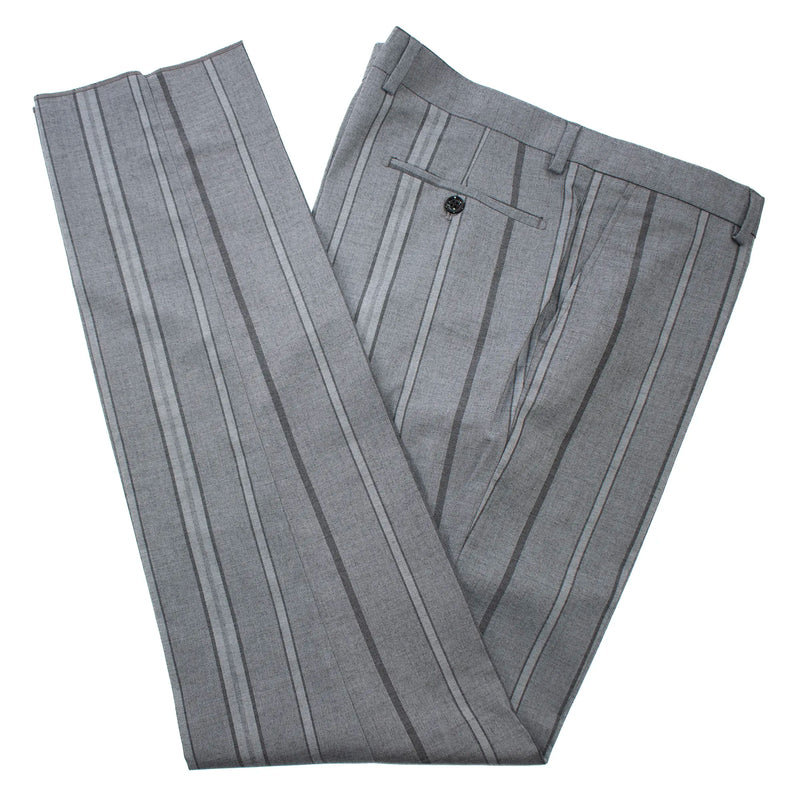 Dark Gray Multitrack Stripe 3-Piece Tailored-Fit Suit