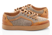 Men's Tan Herringbone Dress Sneaker