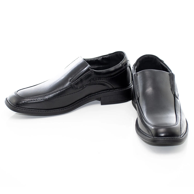 Black Kids Mock Toe Loafer