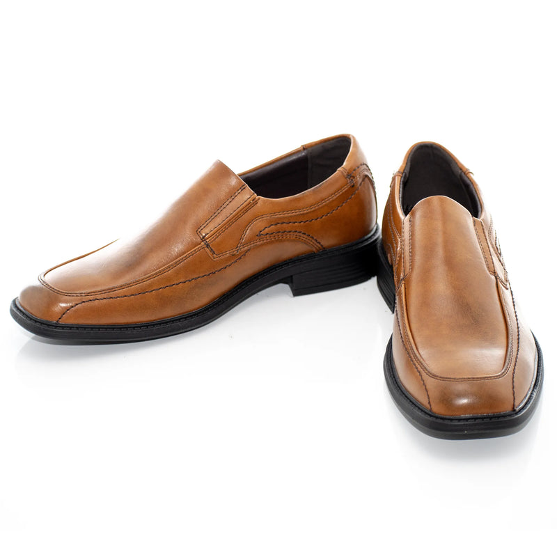 Cognac Kids Mock Toe Loafer
