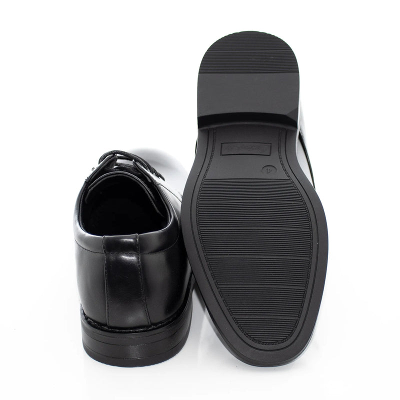 Black Leather Kids Derby