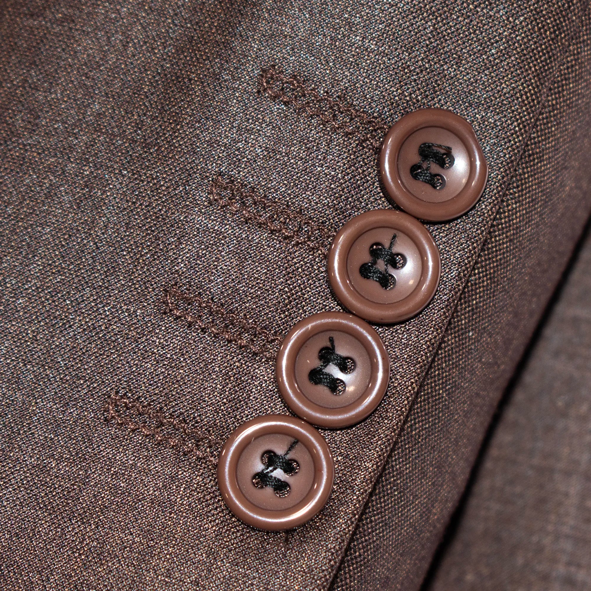 Brown Twill 3-Piece Tailored-Fit Suit