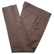 Brown Twill 3-Piece Tailored-Fit Suit