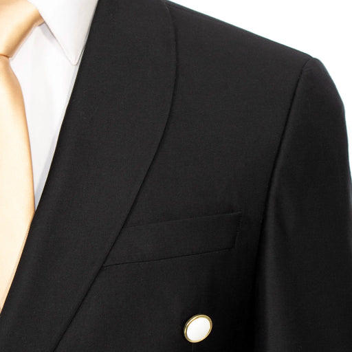 Black and White Split-Color 2-Piece Tailored-Fit Wool Suit