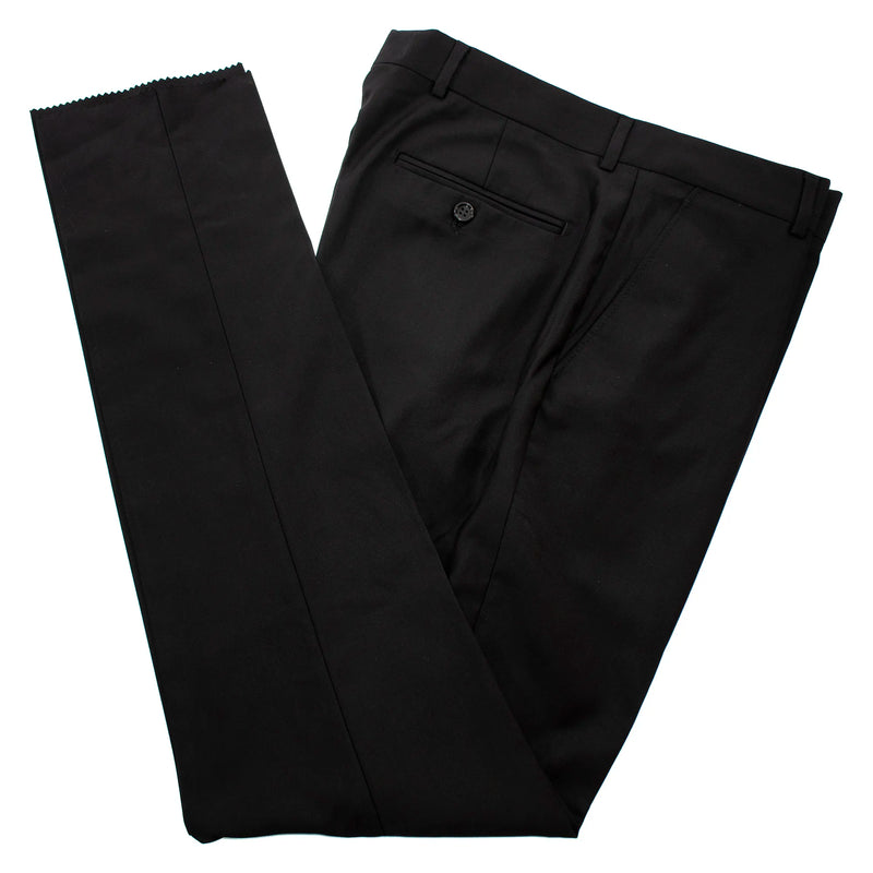 Black and White Split-Color 2-Piece Tailored-Fit Wool Suit