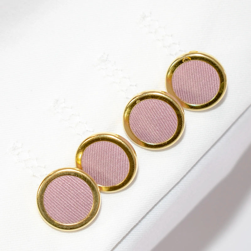 White and Dusty Rose Split-Color 2-Piece Tailored-Fit Wool Suit