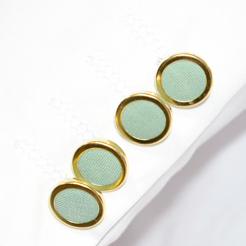 White and Mint Split-Color 2-Piece Tailored-Fit Wool Suit