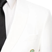 White and Mint Split-Color 2-Piece Tailored-Fit Wool Suit