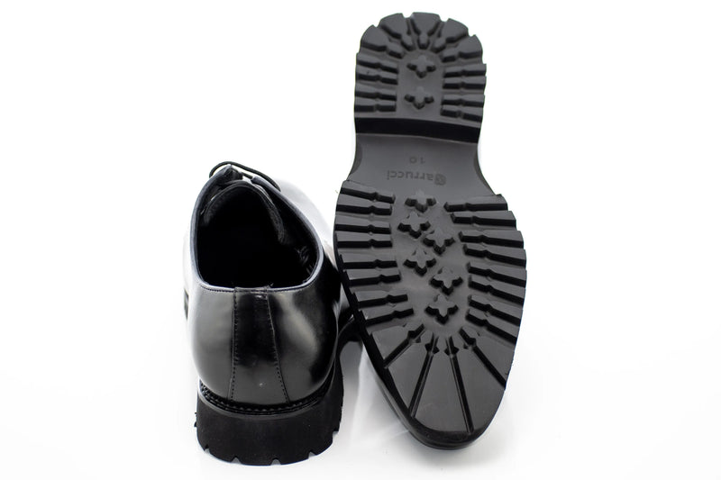 Black Plain Derby Dress Shoes