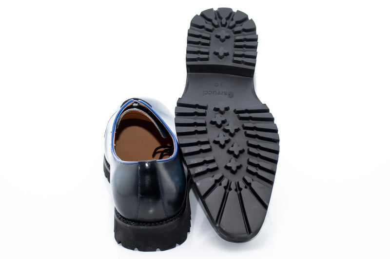 Navy Plain Derby Dress Shoes