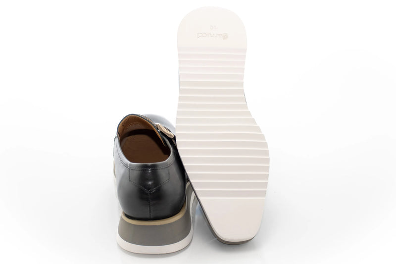 Charcoal Patent Leather Monk Strap Dress Shoe