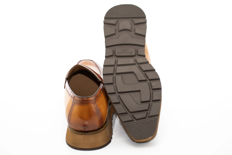 Cognac Leather Casual Penny Loafer