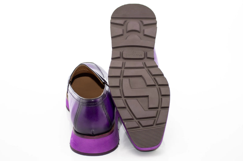 Purple Leather Casual Penny Loafer