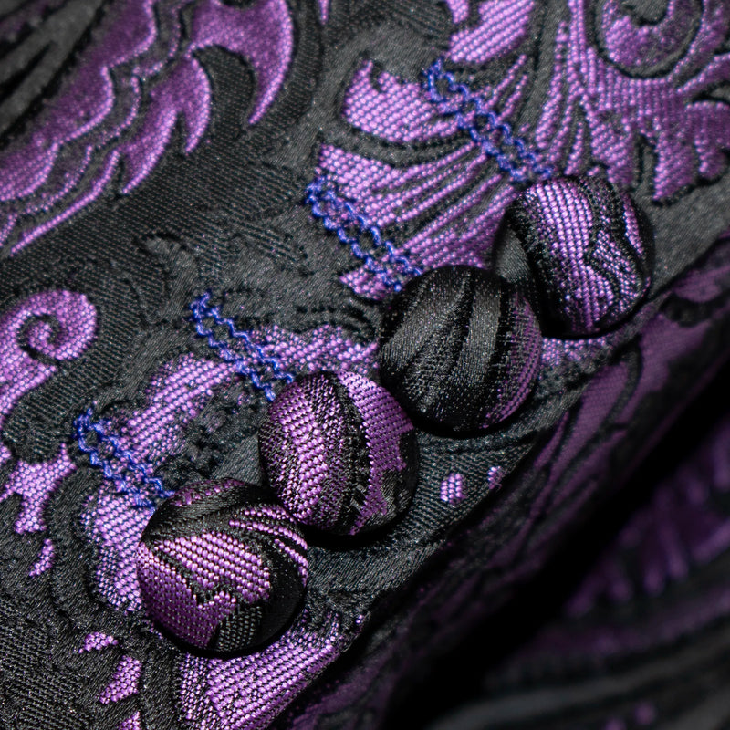Purple Paisley 3-Piece Tailored-Fit Tuxedo