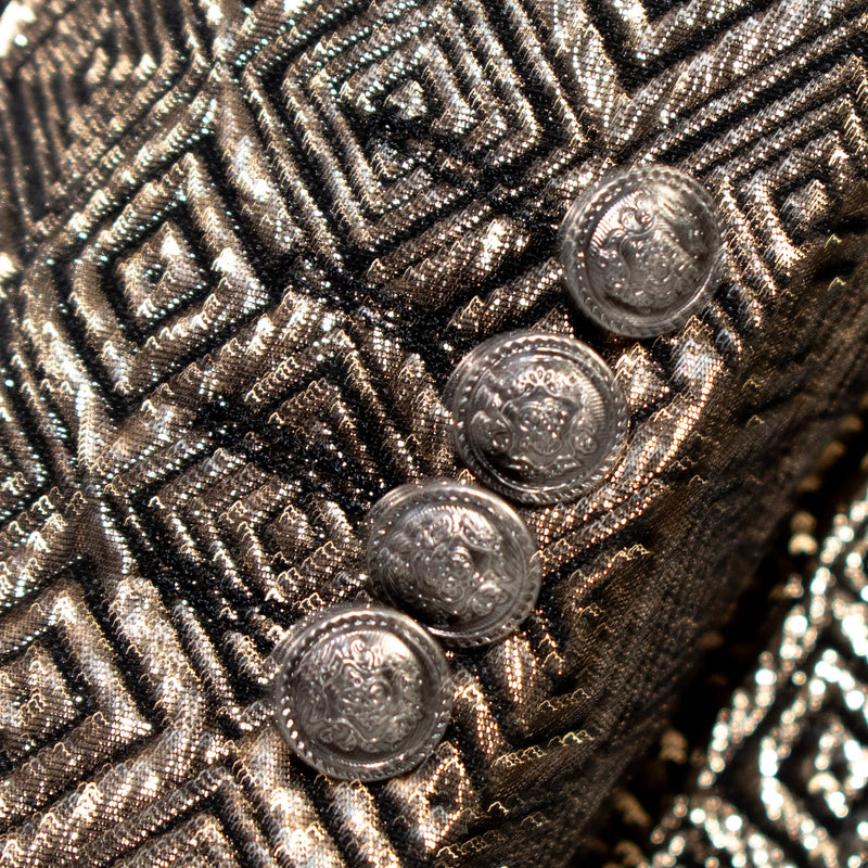 Coco Metallic 3-Piece Slim-Fit Tuxedo with Mandarin Collar