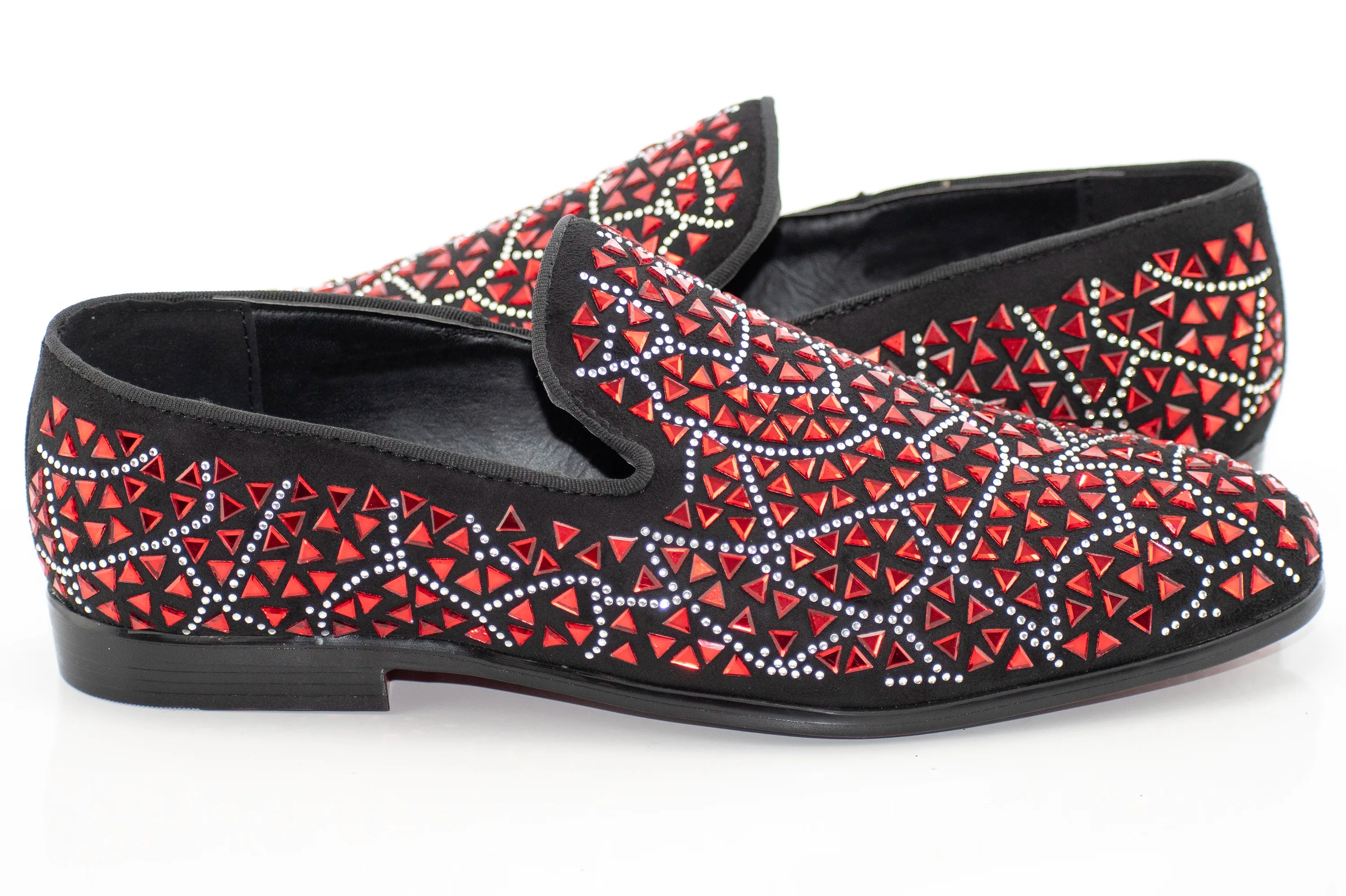 Red Sparkling Rhinestone Fashion Loafer