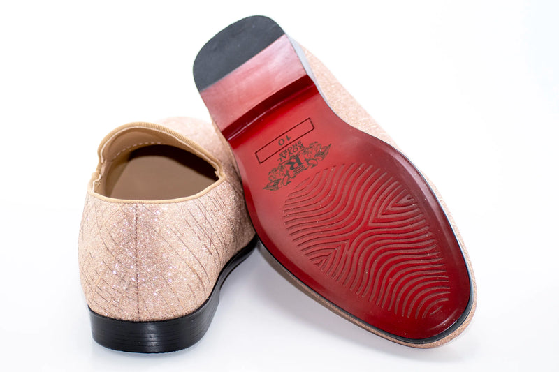 Dusty Rose Crosshatch Textured Dress Loafer