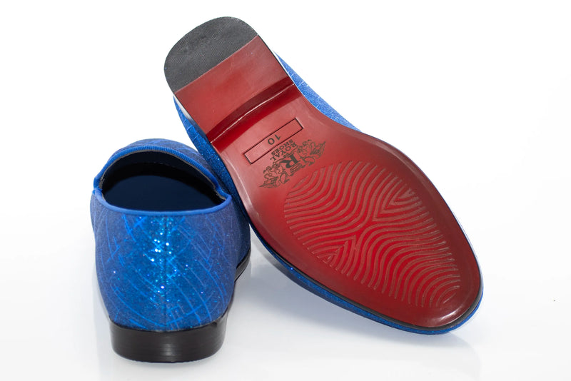 Royal Blue Crosshatch Textured Dress Loafer