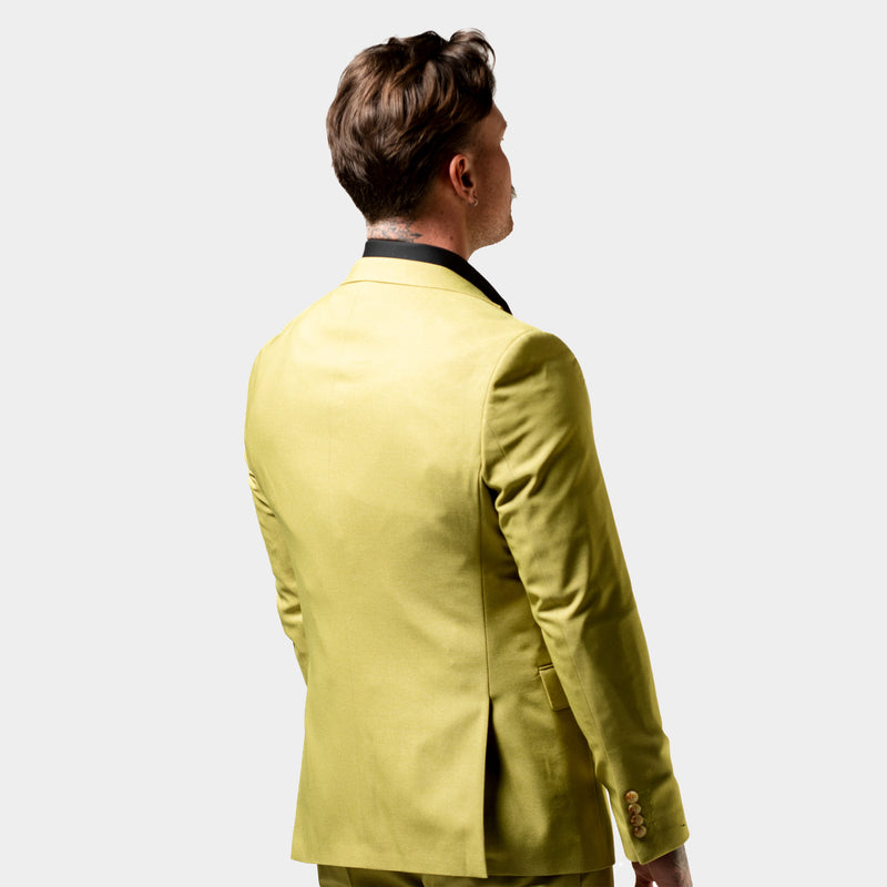 Olive Solid 3-Piece Regular Fit Suit