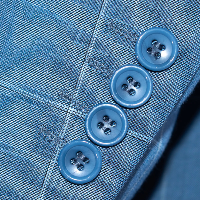 Blue Windowpane 2-Piece Modern-Fit Suit