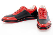 Black and Red Leather Dress Sneaker